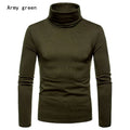 Autumn Winter Mens Turtleneck Sweaters Casual Thermal Long Sleeve Slim Fit Pullovers Stretch Basic Tops Sweatshirt Jumper Tshirt
